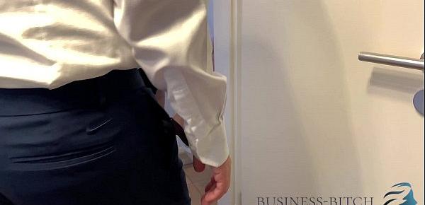  fucked by boss on office restroom, Business Bitch